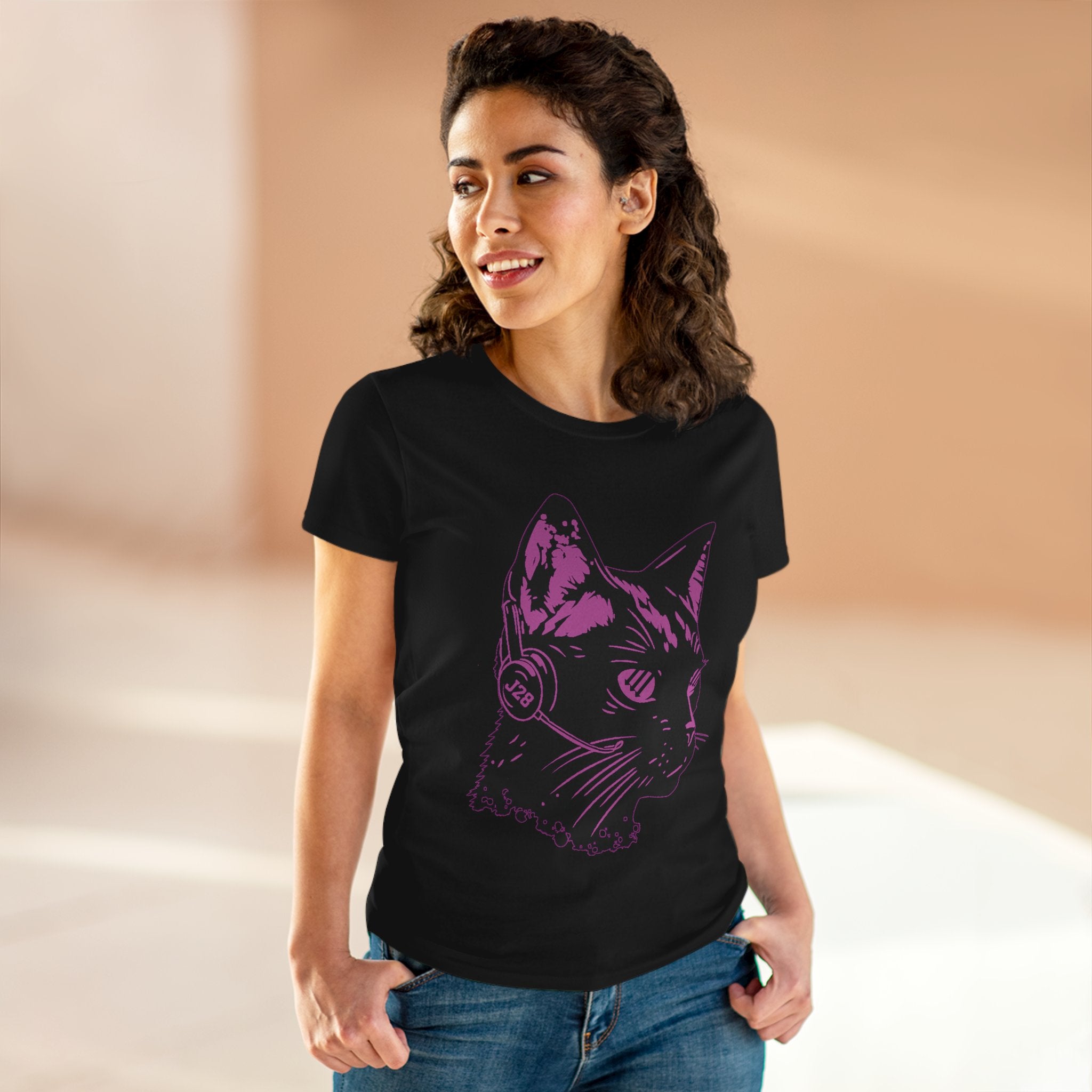 ANTIFA-Cat Pink Women's Tee